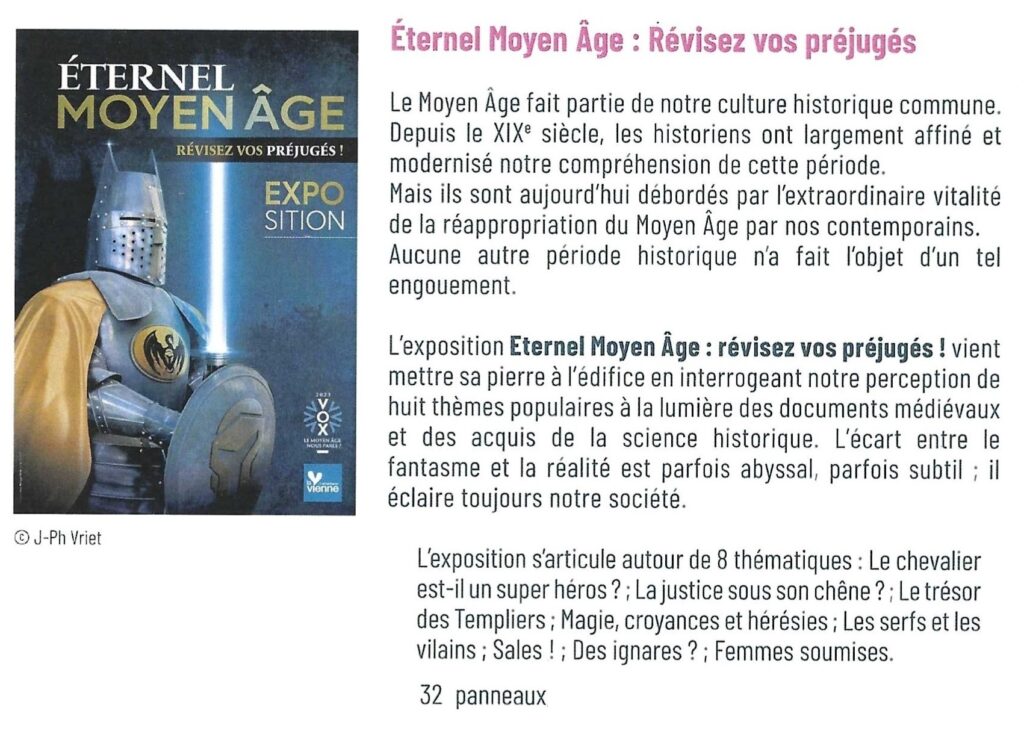 Exposition présentée par la commission HMP de l'Ecomusée, à Montmorillon, salle Marcel Prouteau (Préface), du 2 septembre au 7 octobre, les mercredis, samedis et dimanches de 14h30 à 17h30.